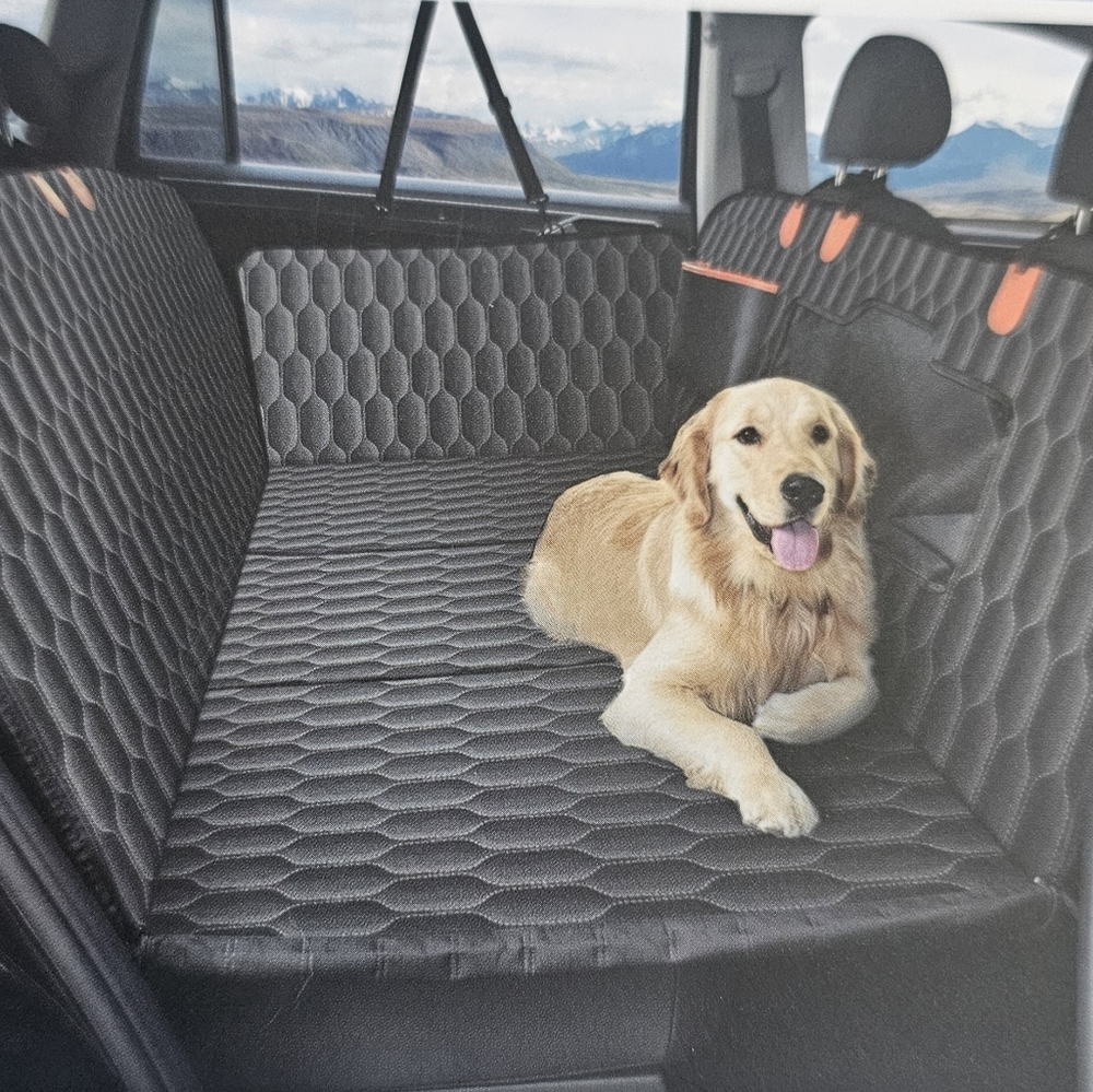 Chumajor Back Seat Extender for Dogs-Supports 400lb,Hard Bottom Dog Car Seat Cov